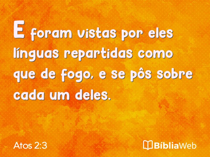 Atos 2:3 em imagem para compartilhar