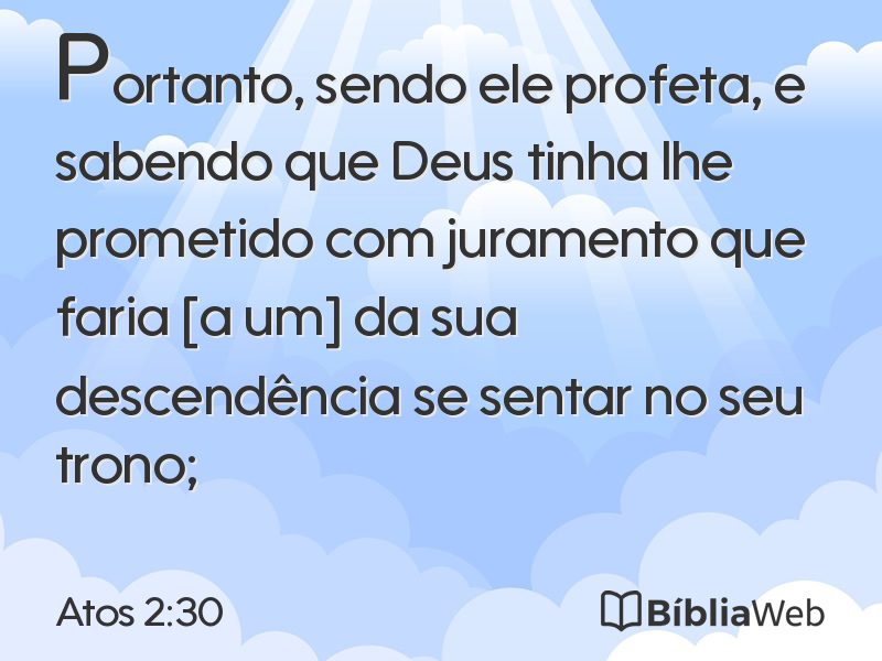 Atos 2:30 em imagem para compartilhar