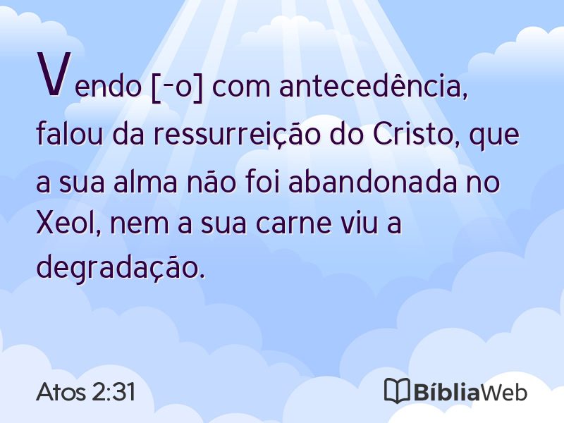 Atos 2:31 em imagem para compartilhar