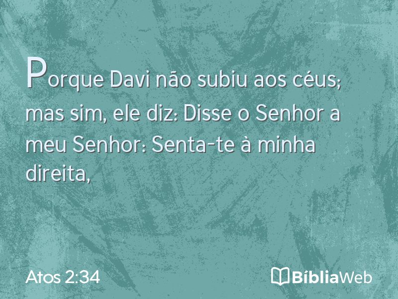 Atos 2:34 em imagem para compartilhar