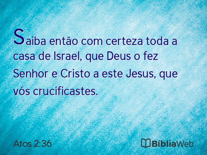 Atos 2:36 em imagem para compartilhar