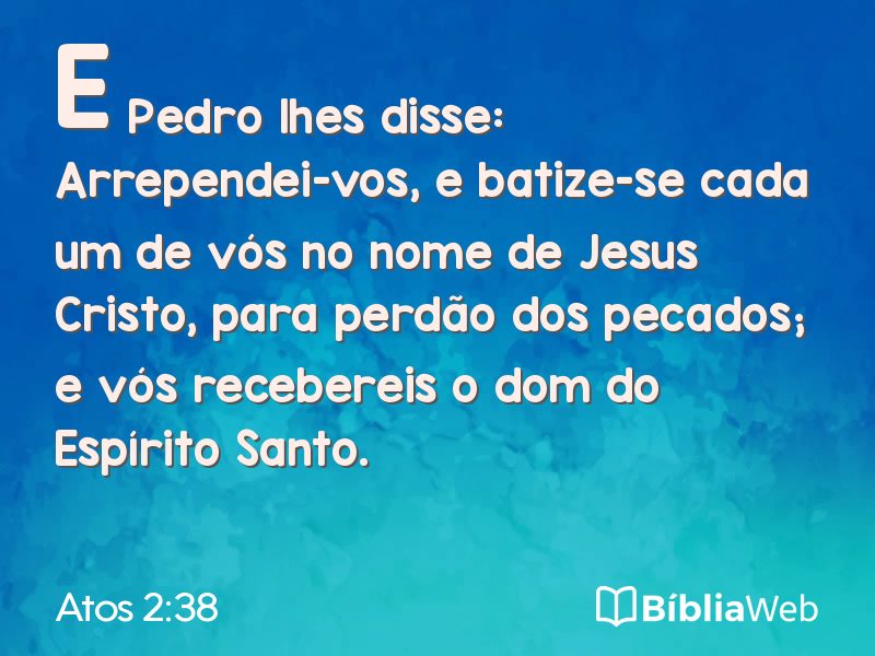 Atos 2:38 em imagem para compartilhar