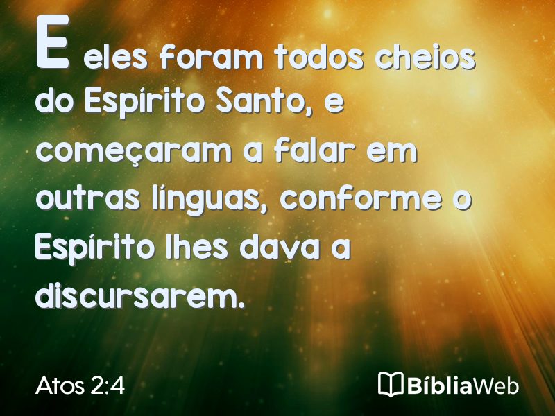 Atos 2:4 em imagem para compartilhar