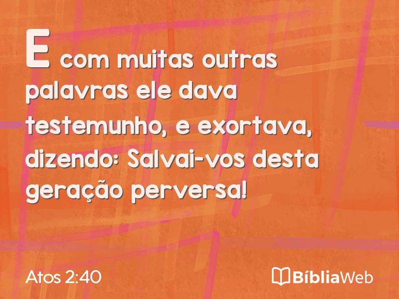 Atos 2:40 em imagem para compartilhar