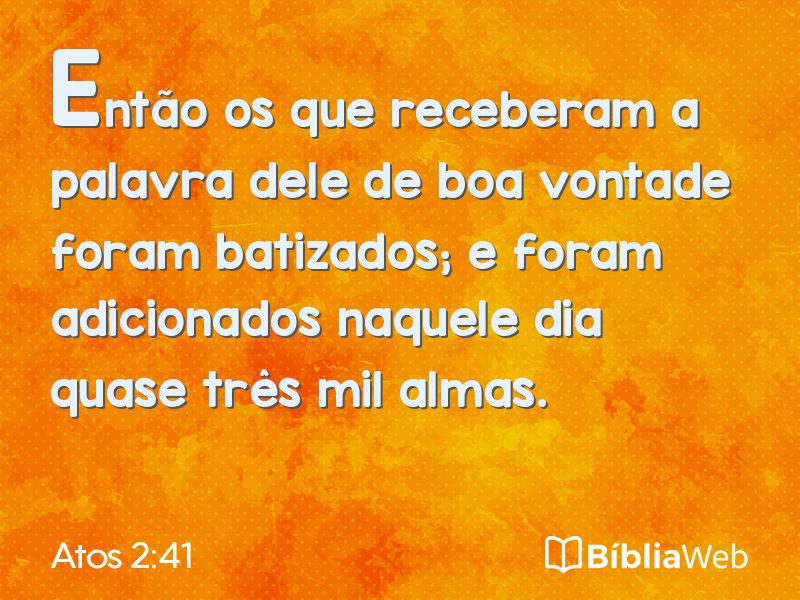 Atos 2:41 em imagem para compartilhar
