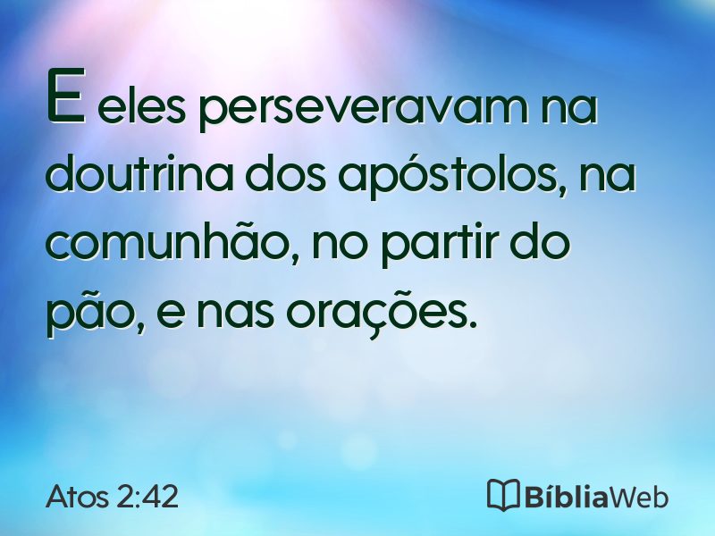 Atos 2:42 em imagem para compartilhar