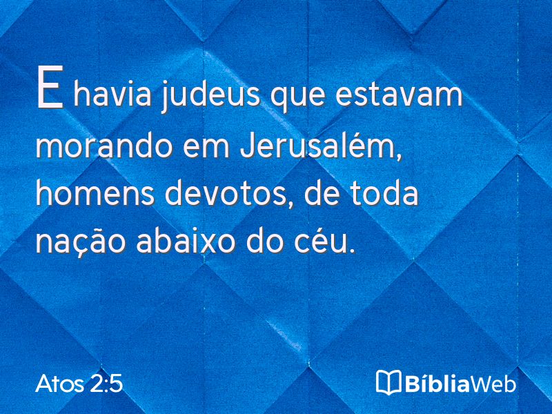 Atos 2:5 em imagem para compartilhar