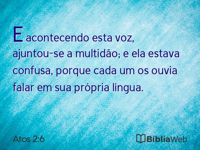 Atos 2:6 em imagem para compartilhar