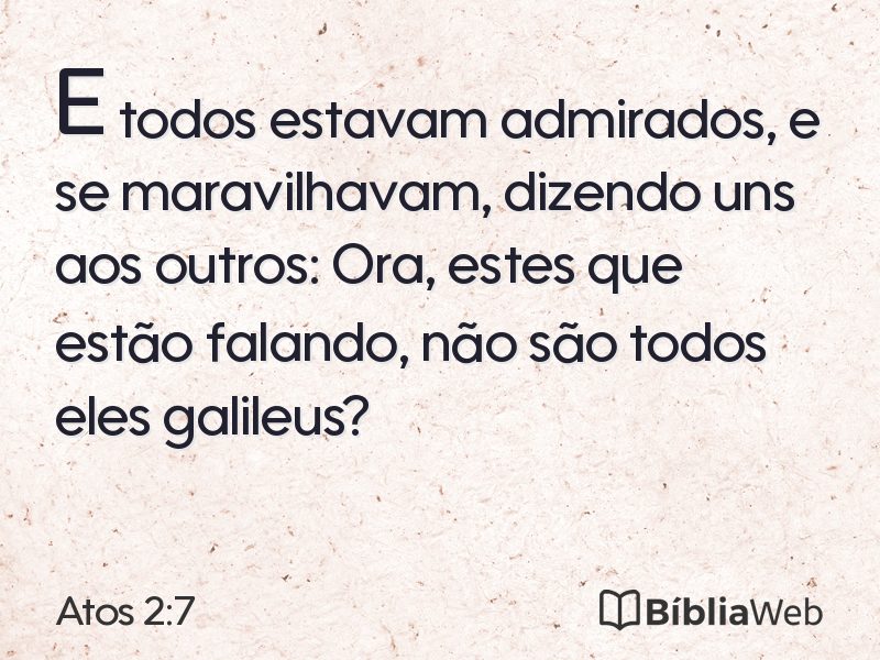 Atos 2:7 em imagem para compartilhar