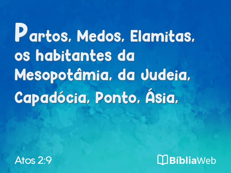 Atos 2:9 em imagem para compartilhar