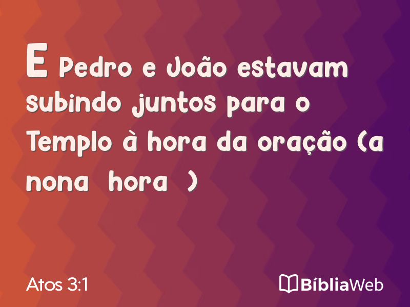 Atos 3:1 em imagem para compartilhar