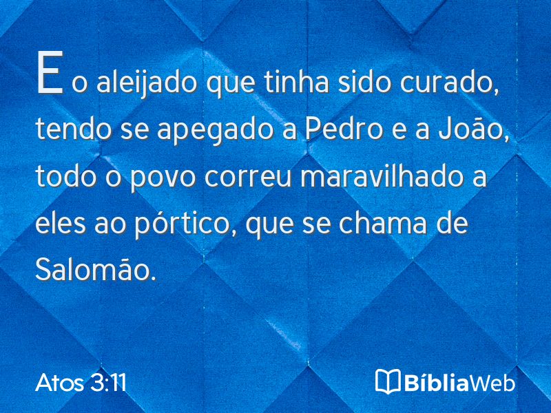 Atos 3:11 em imagem para compartilhar