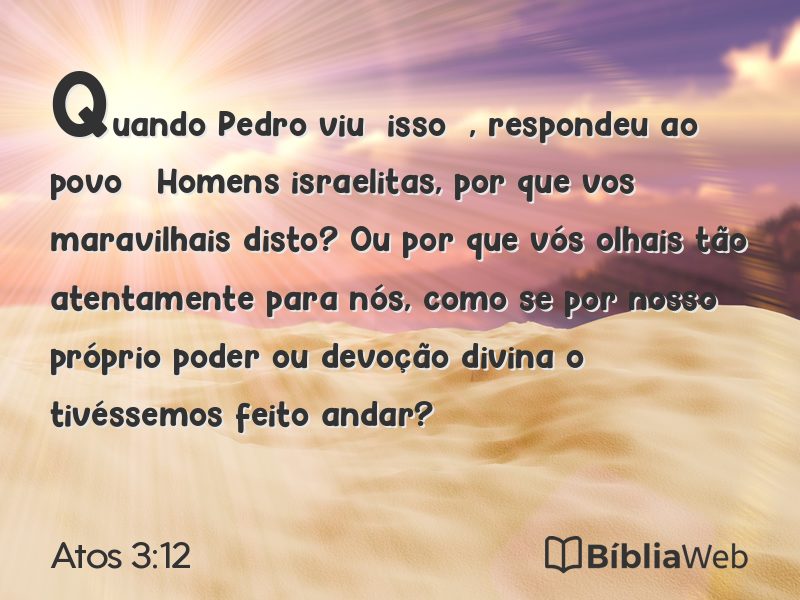 Atos 3:12 em imagem para compartilhar