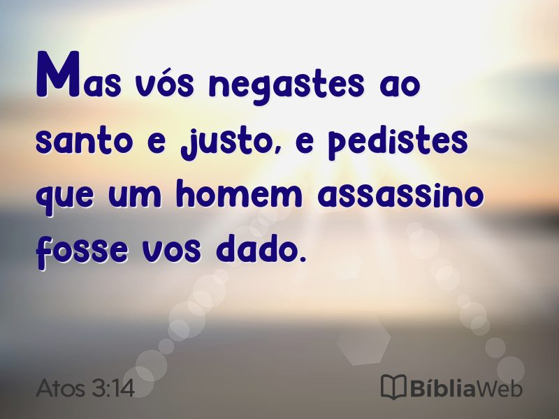 Atos 3:14 em imagem para compartilhar