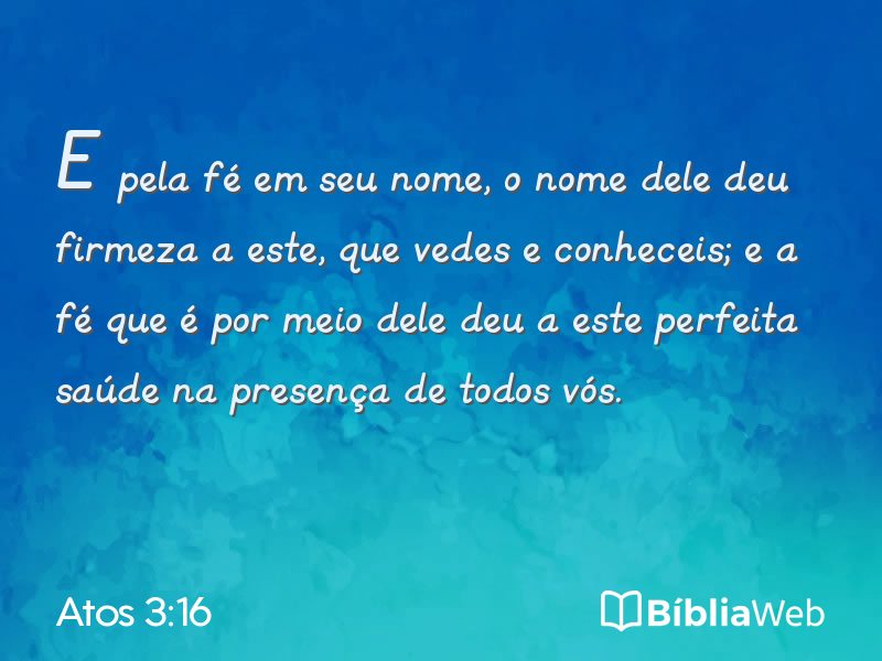 Atos 3:16 em imagem para compartilhar