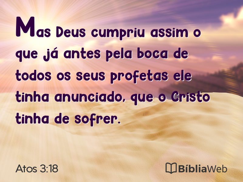 Atos 3:18 em imagem para compartilhar