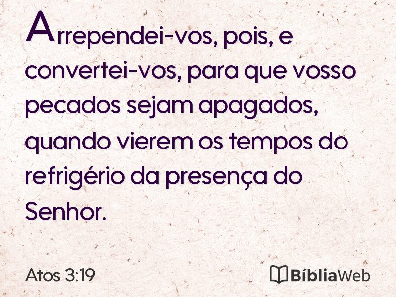 Atos 3:19 em imagem para compartilhar