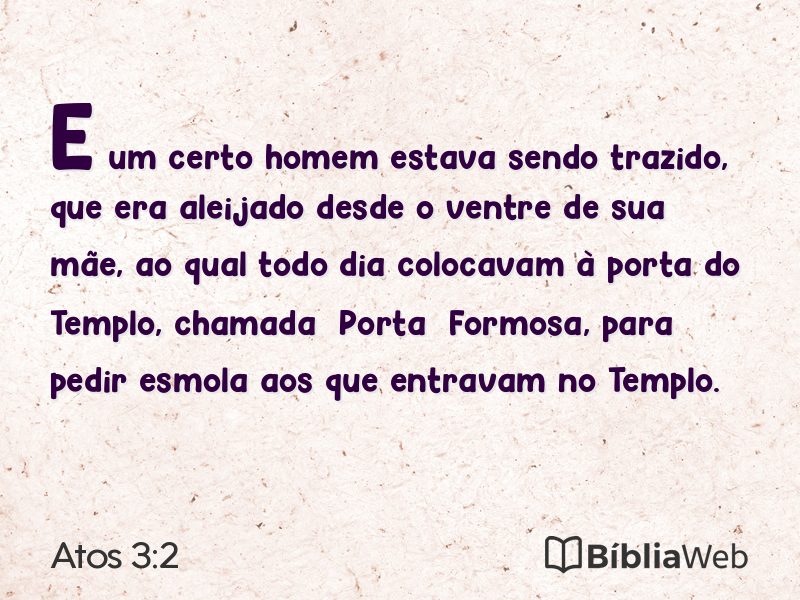 Atos 3:2 em imagem para compartilhar