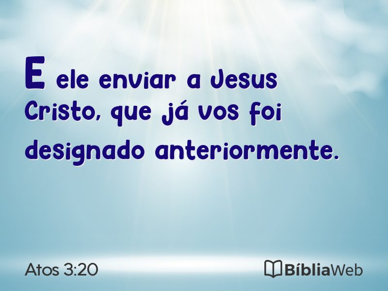 Atos 3:20 em imagem para compartilhar