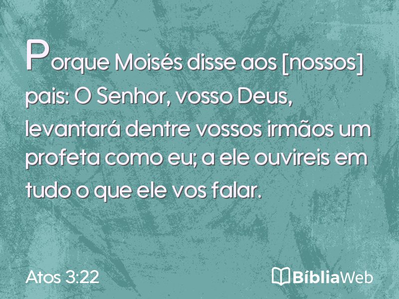 Atos 3:22 em imagem para compartilhar