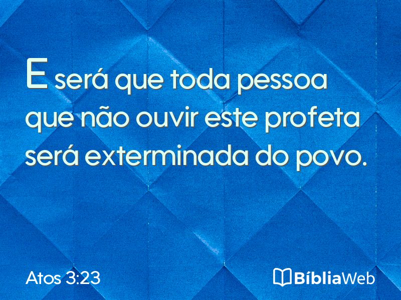Atos 3:23 em imagem para compartilhar