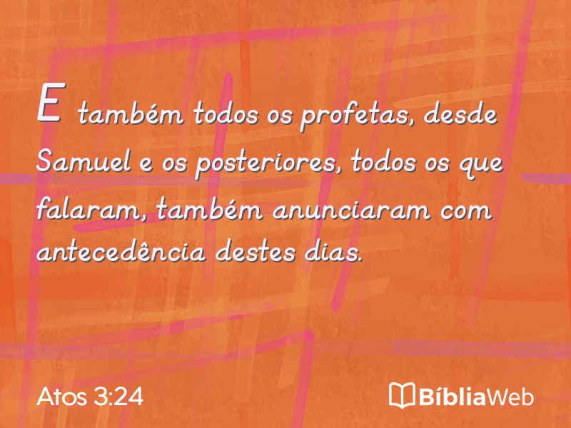 Atos 3:24 em imagem para compartilhar
