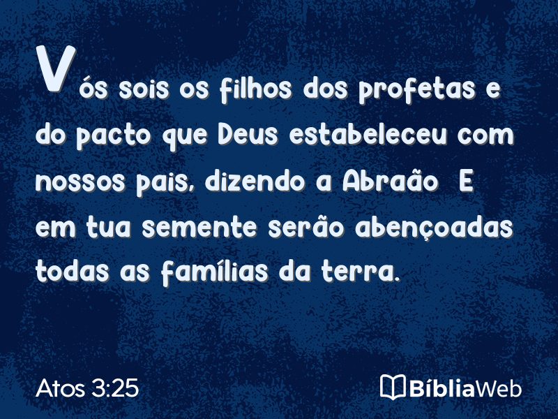 Atos 3:25 em imagem para compartilhar