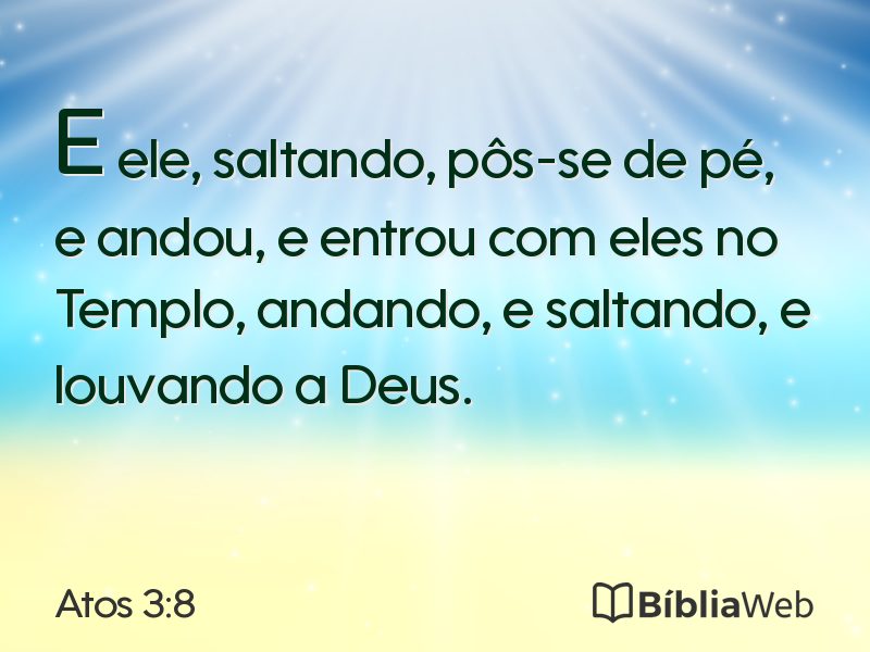 Atos 3:8 em imagem para compartilhar