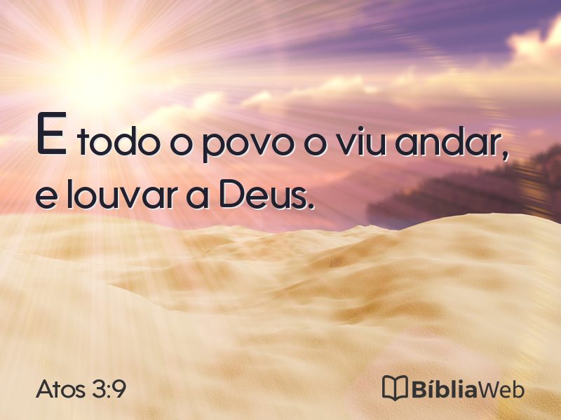 Atos 3:9 em imagem para compartilhar