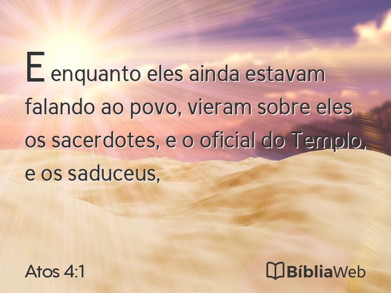 Atos 4:1 em imagem para compartilhar