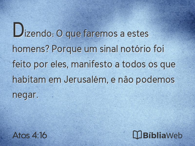 Atos 4:16 em imagem para compartilhar