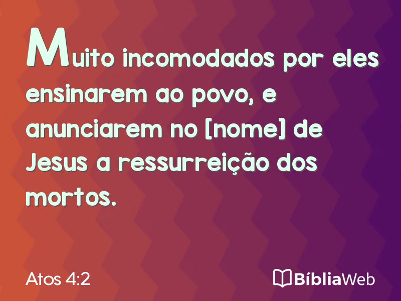 Atos 4:2 em imagem para compartilhar