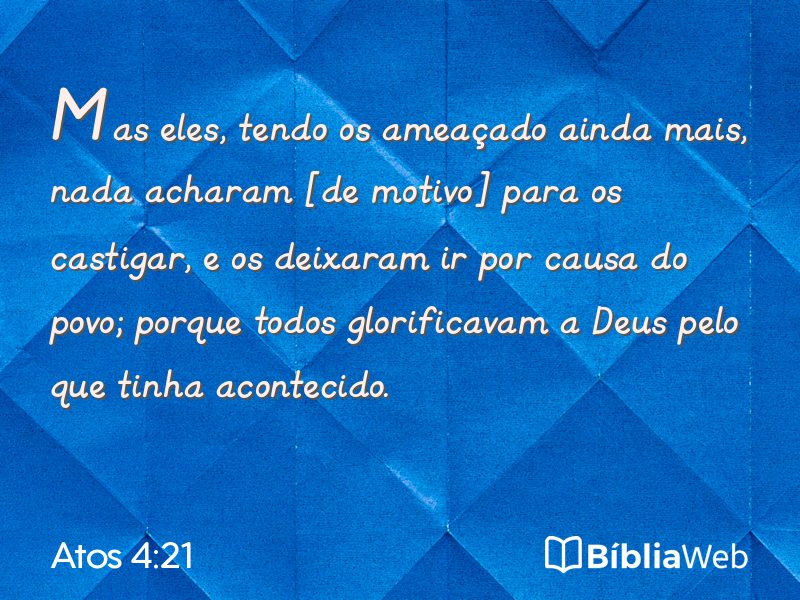 Atos 4:21 em imagem para compartilhar
