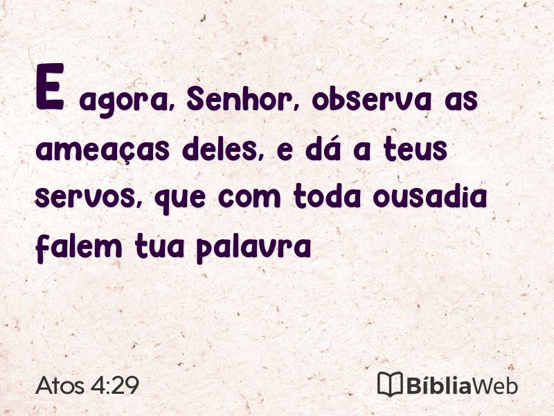 Atos 4:29 em imagem para compartilhar
