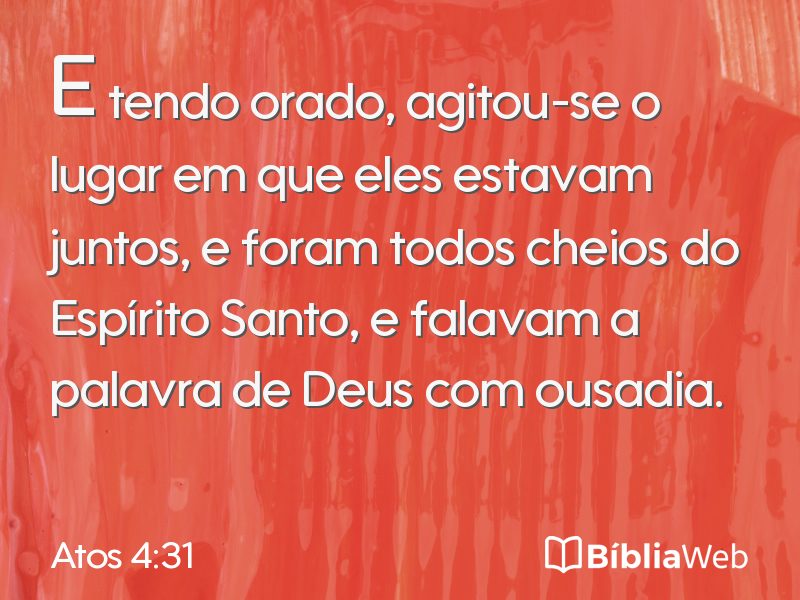 Atos 4:31 em imagem para compartilhar
