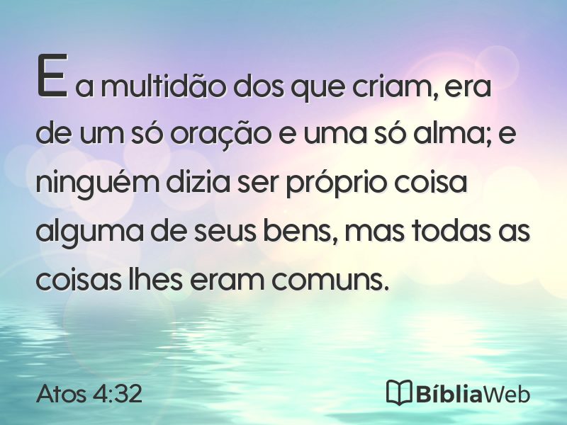 Atos 4:32 em imagem para compartilhar