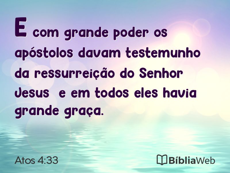 Atos 4:33 em imagem para compartilhar