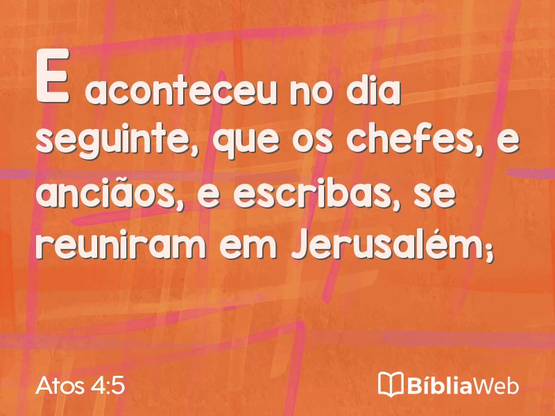 Atos 4:5 em imagem para compartilhar