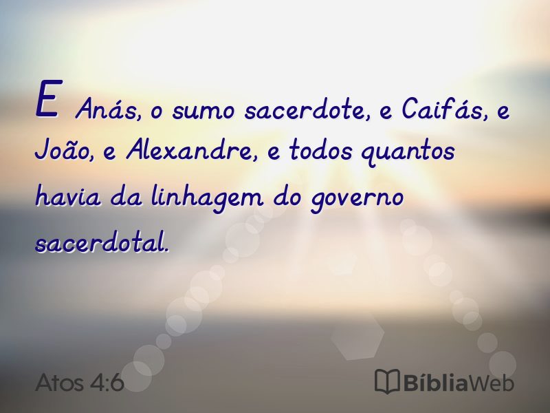 Atos 4:6 em imagem para compartilhar