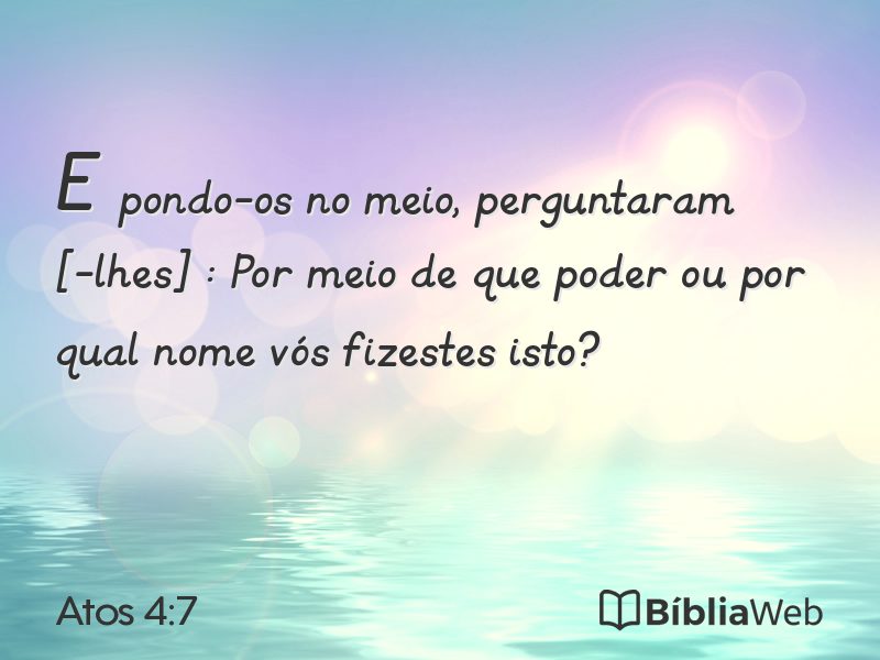 Atos 4:7 em imagem para compartilhar