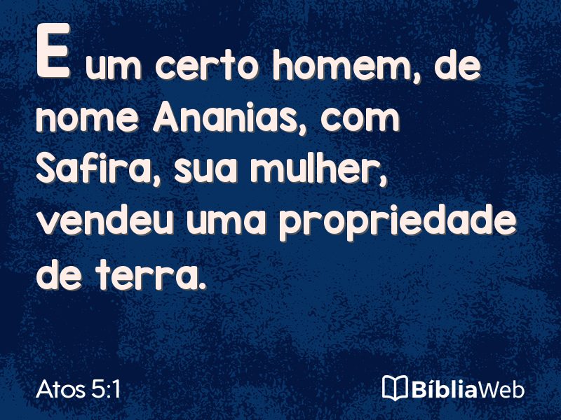 Atos 5:1 em imagem para compartilhar