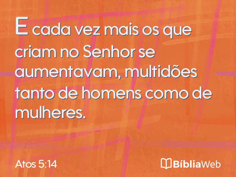 Atos 5:14 em imagem para compartilhar