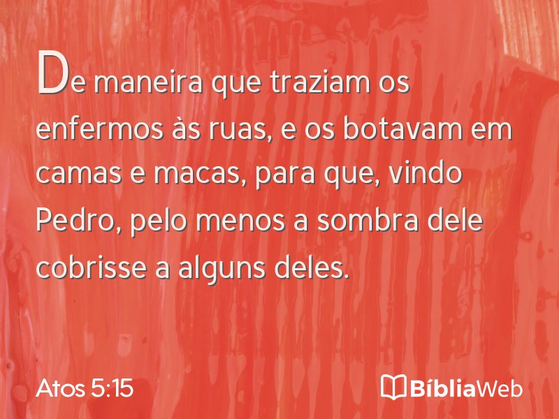 Atos 5:15 em imagem para compartilhar