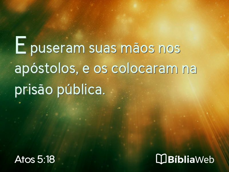 Atos 5:18 em imagem para compartilhar
