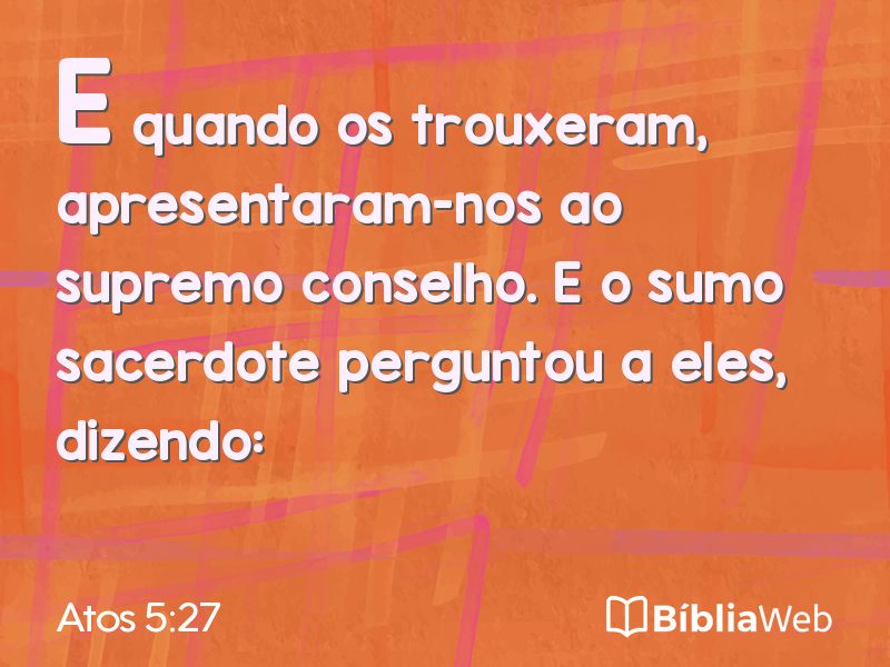 Atos 5:27 em imagem para compartilhar