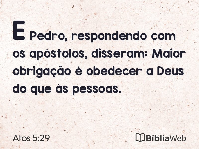 Atos 5:29 em imagem para compartilhar