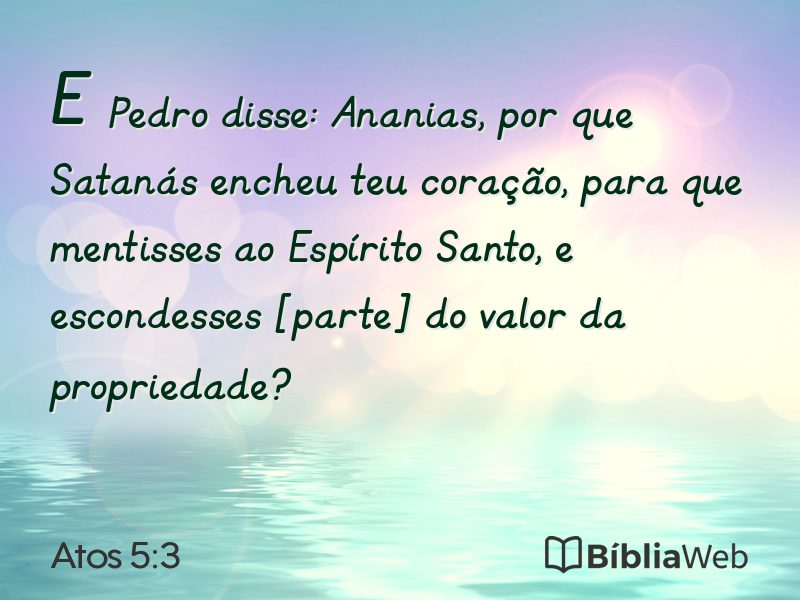 Atos 5:3 em imagem para compartilhar
