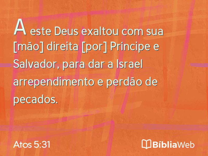 Atos 5:31 em imagem para compartilhar