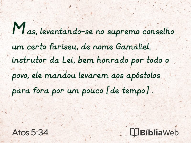 Atos 5:34 em imagem para compartilhar