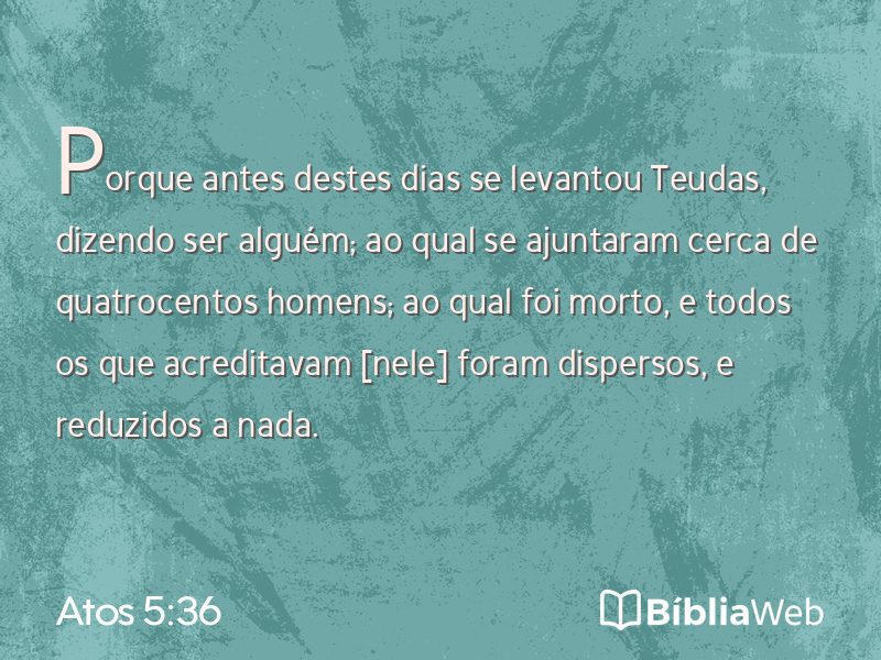 Atos 5:36 em imagem para compartilhar
